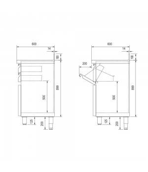 Mueble Cafetero Compacto Inox para Hostelería Docriluc