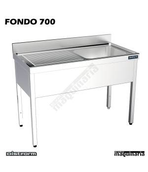 Fregadero inox. con bastidor Una Cubeta y escurridor