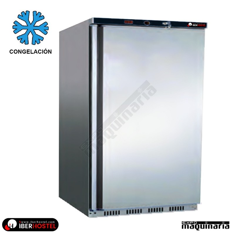 Congelador vertical pequeño 150 litros, acabado INOX IBER-A25-Inox-C